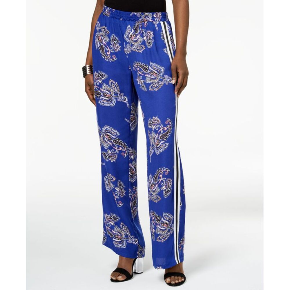 NY Collection Printed Striped Wide Leg Pants